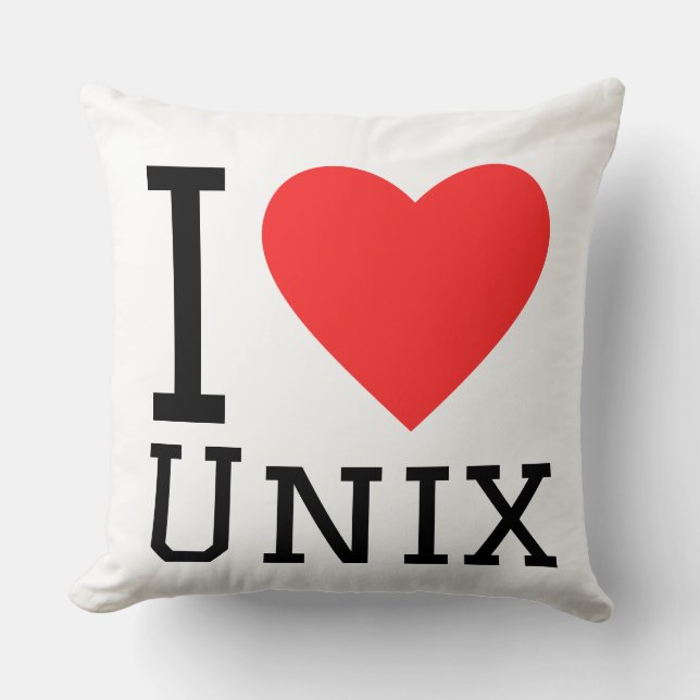 I love Unix  Kissen (Vorderseite)
