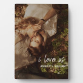 I Love Us Paar Quote Foto Names Fotoplatte (Vorderseite)