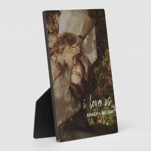 I Love Us Paar Quote Foto Names Fotoplatte (Seite)