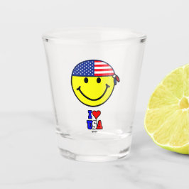 I LOVE USA SHOT GLASS SCHNAPSGLAS