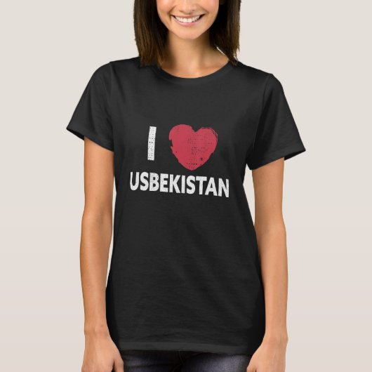 I love Uzbekistan I love Uzbekistan design T-Shirt (Vorderseite)