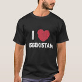I love Uzbekistan I love Uzbekistan design T-Shirt (Vorderseite)