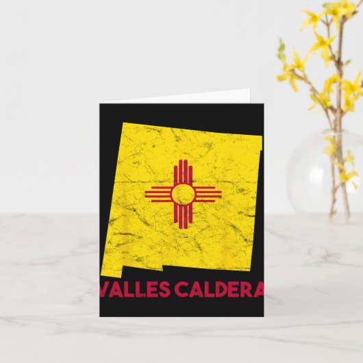 I Love Valles Caldera New Mexico Nm Retro Souvenir Karte (Gelbe Blume)