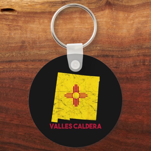 I Love Valles Caldera New Mexico Nm Retro Souvenir Schlüsselanhänger (Vorderseite)