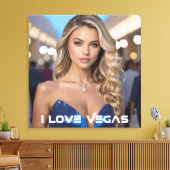 I LOVE VEGAS LEINWANDDRUCK (Insitu (Wohnzimmer))
