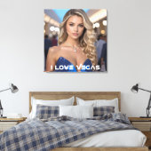I LOVE VEGAS LEINWANDDRUCK (Insitu (Schlafzimmer))