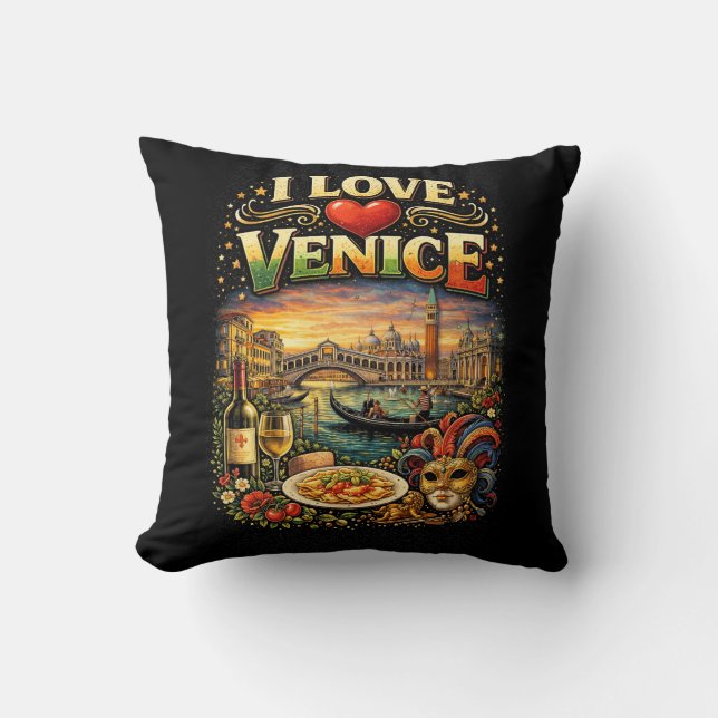 I Love Venice Kissen (Vorderseite)