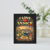 I Love Venice Postkarte (Stehend Vorderseite)