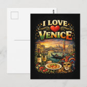 I Love Venice Postkarte (Vorne/Hinten)