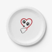 I love Veterinary Medicine Pappteller (Vorderseite)