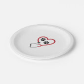 I love Veterinary Medicine Pappteller (Schrägansicht)