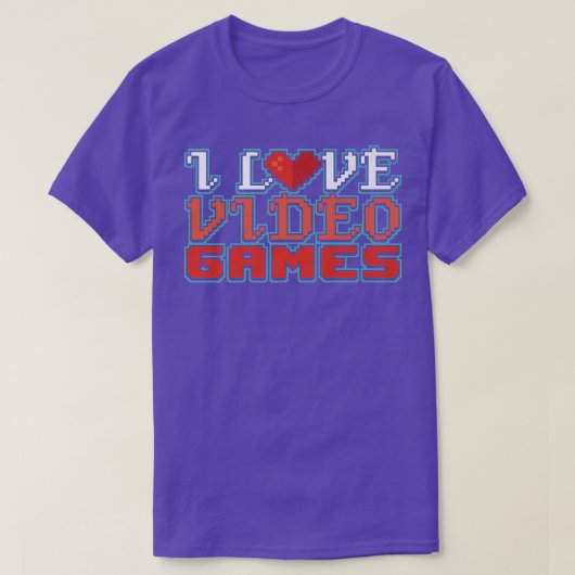 I Love Video Games Gift Premium T-Shirt (Design vorne)