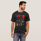 I love Vietnam Hand drawn Vietnamese Landmarks fla T-Shirt (Vorne ganz)