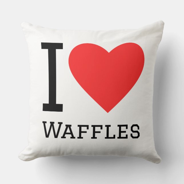 I love waffles kissen (Vorderseite)