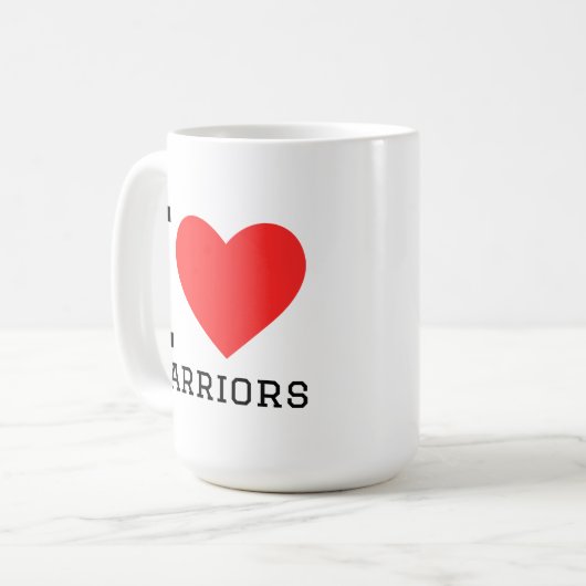 I love warriors kaffeetasse (Vorderseite Links)