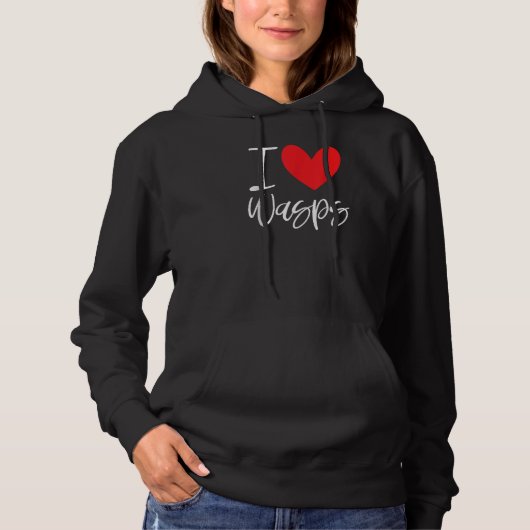 I Love Wasps Bees Flying Insect Nest Hornet Stude Hoodie (Vorderseite)