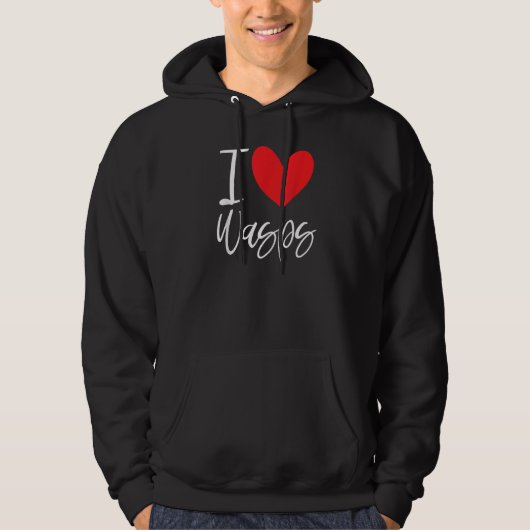 I Love Wasps Bees Flying Insect Nest Hornet Stude Hoodie (Vorderseite)