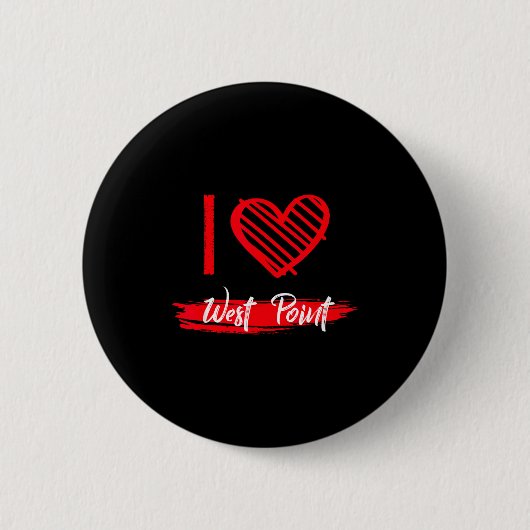 I Love West Int I Heart West Int Button (Vorderseite)