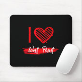 I Love West Int I Heart West Int Mousepad (Mit Mouse)