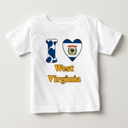 I love West Virginia Baby T-shirt (Vorderseite)