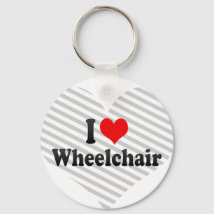 I love Wheelchair Schlüsselanhänger