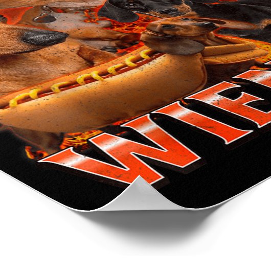 I Love Wieners Funny Offensive Dachshund Bootleg G Poster (Ecke)