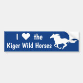 I Love Wild Horses Bumper Sticker Autoaufkleber (Vorne)