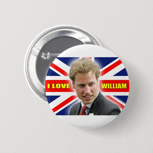 I Love William Button (Vorne & Hinten)