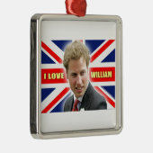 I Love William Silbernes Ornament (Rechts)