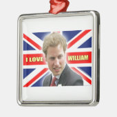 I Love William Silbernes Ornament (Links)