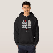 I Love Wine and My Samoyed Herding Paws Mom Dad Dr Hoodie (Vorne ganz)