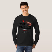 I Love Wine and Shrimp Cajun Boil Seafood Gumbo Dr T-Shirt (Vorne ganz)