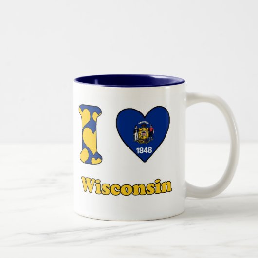 I love Wisconsin Zweifarbige Tasse (Rechts)