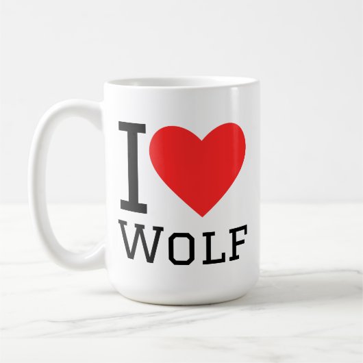 I love wolf kaffeetasse (Links)