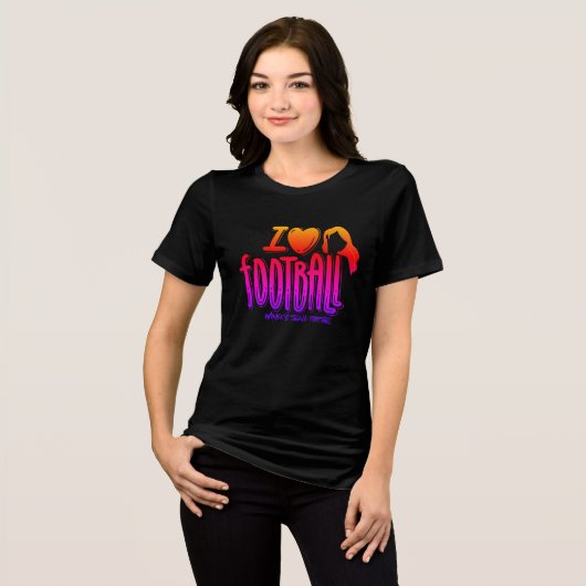 I Love WTF Heart Fiery Tri-Blend Shirt (Vorderseite voll)
