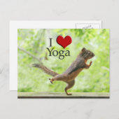 I Love Yoga Squirrel Postkarte (Vorne/Hinten)