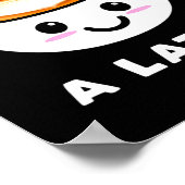 I Love You A Latte Funny Cute Coffee Heart Valenti Poster (Ecke)