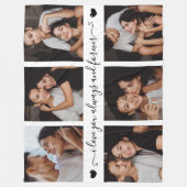 I Love You Always & Forever Modern 6 Photo Collage Fleecedecke (Vorderseite)