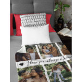 I Love You Always & Forever Modern 6 Photo Collage Fleecedecke