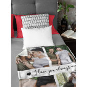 I Love You Always & Forever Modern 6 Photo Collage Fleecedecke