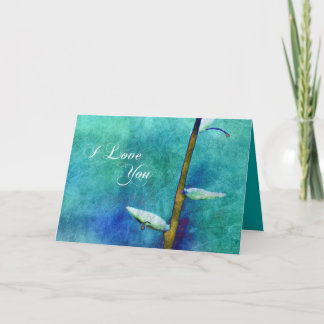 I Love You - aqua Card Feiertagskarte