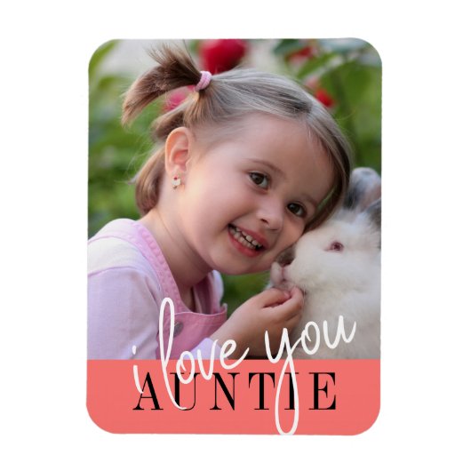 I Love You Auntie Custom Photo Magnet (Vertikal)