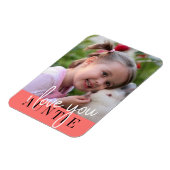 I Love You Auntie Custom Photo Magnet (Linke Seite)