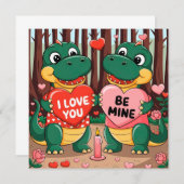 I love you - Be mine Einladung (Vorne/Hinten)