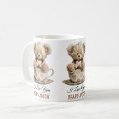 I Love You Beary Much In Cup Postcard Kaffeetasse (Vorderseite Links)