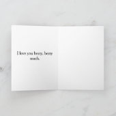 I Love You Berry Much Cute Romantic Karte (Innenseite)