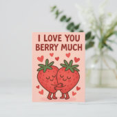 I Love You Berry Much Feiertagspostkarte (Stehend Vorderseite)