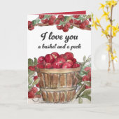 I Love You Bushel And Peck Apples Fruit Karte (Gelbe Blume)