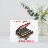 I love you, but I eated it! Postkarte (Stehend Vorderseite)