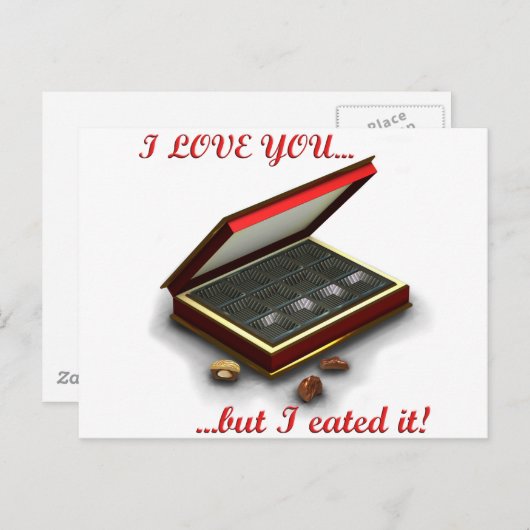 I love you, but I eated it! Postkarte (Vorne/Hinten)